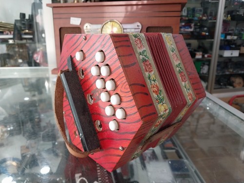 Vintage anglo concertina made - vintage,