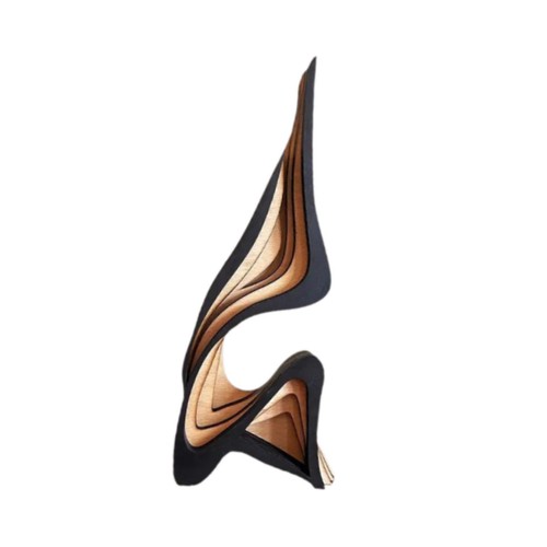 Curved art statue abstract - curved,