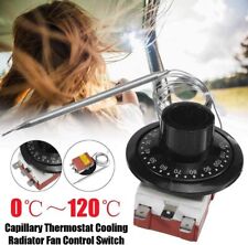 Universal 0-120℃ Car Capillary Thermostat Cooling Radiator Fan Control Switch UK