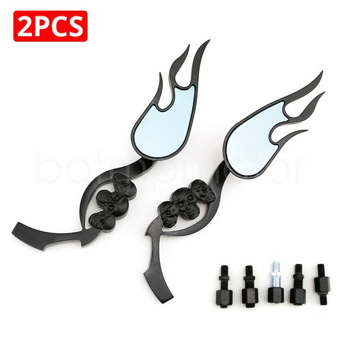 Black motorcycle mirrors - black,