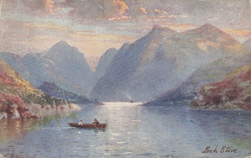 Postcard art loch etive - postcard,