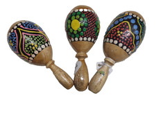 Wooden maraca 12cm handcrafted - 12cm,