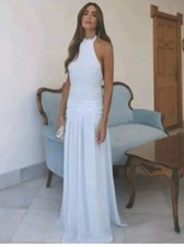 ZARA 2023 LIGHT BLUE HALTER