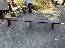 Long Victorian Antique Vintage Painted Pitch Pine Bench Hall Seat 46 300 23.5cm