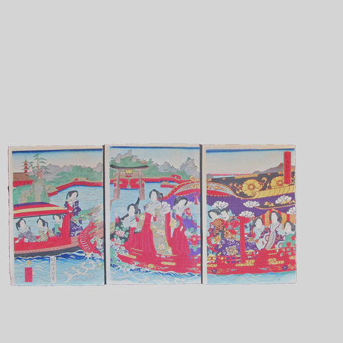 Chikanobu woodblock print - chikanobu,
