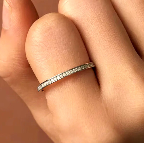 Genuine moissanite ring - ring, gra