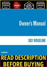 2021 HONDA RIDGELINE OWNERS MANUAL USER GUIDE REFRENCE OPERATOR BOOK