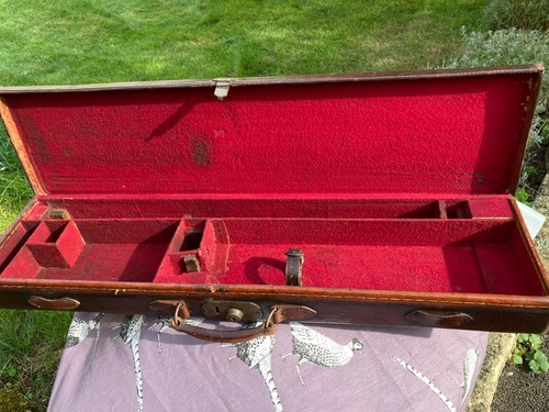 Vintage leather gun - leather, case