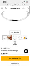 Goldsmiths 9ct white gold
