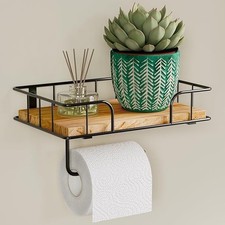 Toilet Roll Holder with Wooden