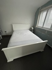 White Wooden Bed Frame King Size