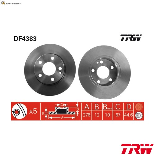 Brake discs df4383 - brake, for