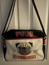 Retro look Vinyl Shoulder PUG DOG over the shoulder Bag - David & Goliath