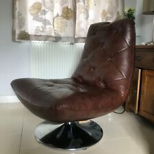 Sofology swivel leather accent chair