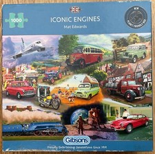 Gibsons Iconic Engines 1000 Piece Jigsaw Puzzle by  Mat Edwards - Complete