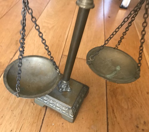 Vintage brass hanging - brass, balance