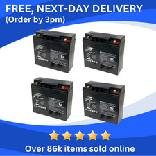4X 22Ah 12V Batteries for