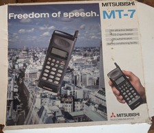 Vintage Mitsubishi MT-7 Mobile Phone. Untested.