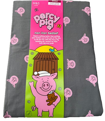 Percy pig single duvet - single,