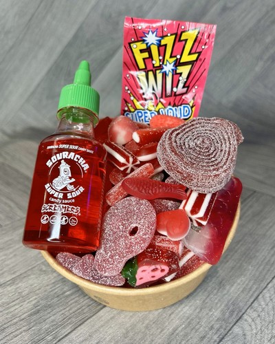 Souracha candy salad - candy, bowls
