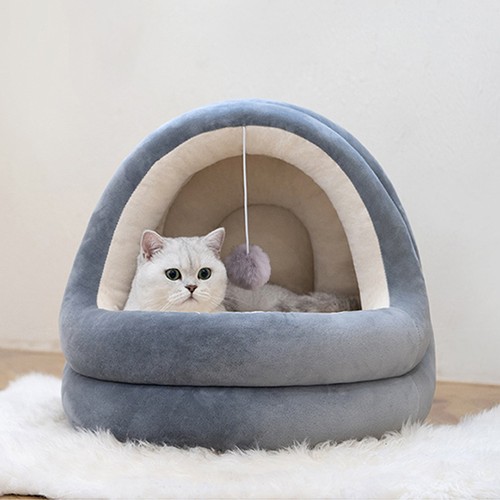 Cave cat bed soft plush - cat,