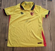2016-17 Watford FC Shirt Signed by Troy Deeney Children's L