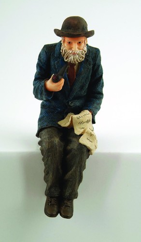 Resin sitting grandfather - resin,