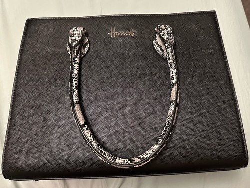 Harrods london black handbag - london,