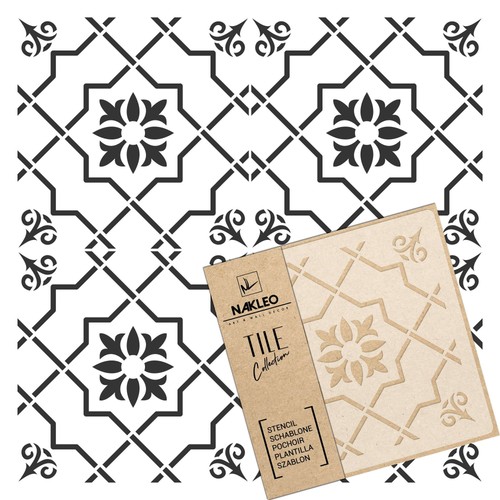 Reusable plastic tile stencil - tile,