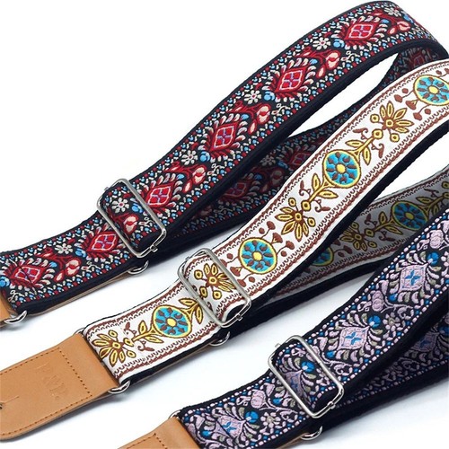 Guitar strap embroidered - guitar,