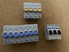 Plug In MCB Fuse Replacement C8 8amp C16 16amp & C20 20amp. Job Lot of 14. Used