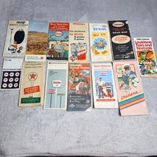 Vintage gas station road maps - gas,
