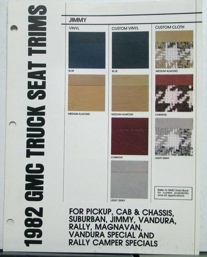 1982 gmc truck - seat, trim