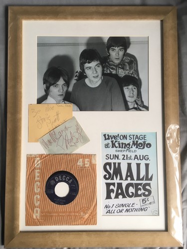 Small faces framed autographs - framed,