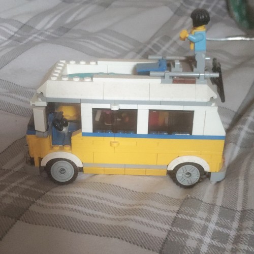 Lego white yellow camper - lego, &