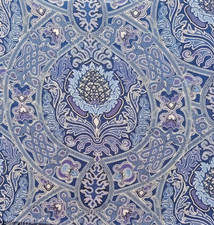 Liberty silk crepe de chine remnant - Gambier design blue - 80cm length 