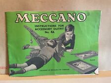 Vintage MECCANO-INSTRUCTIONS accessory  outfit  no 4A