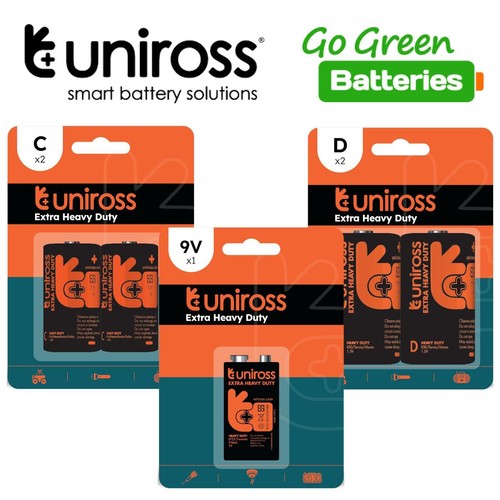 Uniross zinc extra - d, 9v