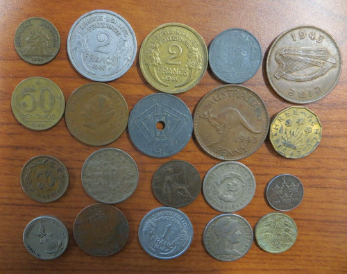 Old foreign coin lot - old, 20