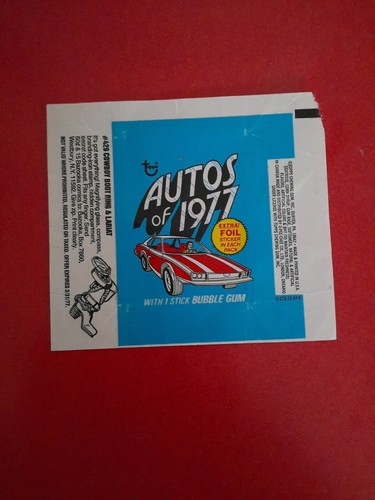 Autos 1977 gum wrapper - wrapper,