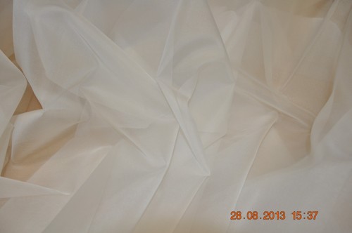 Silk organza white sold - silk,