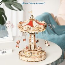 ROKR Swing Ride Amusement Park Series DIY 3D Wooden Puzzle Jigsaw Xmas Gifts