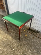 Vintage Vono Folding Card or Games Table 30" x 30" Green Baize Top x 27" High 