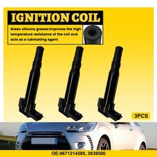 3x Ignition Coil Pack For Citroen C3 DS3 Peugeot 108 2008 208 9671214580 New