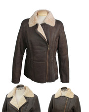 Womens real sheepskin aviator - womens,