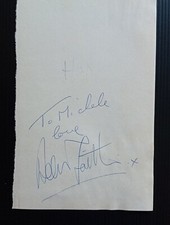  ADAM FAITH signed page 1960s star. TVs BUDGIE and SOMEONE ELSES BABY