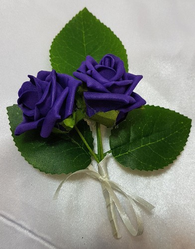 Wedding flowers ivory purple - wedding,