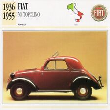 1936-1955 FIAT 500 TOPOLINO Classic Car Photograph / Information Maxi Card