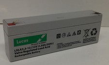 2x  Lucas 12v 2.3Ah Mangar Airflo Cushion Compressor Mk2 replacement batteries