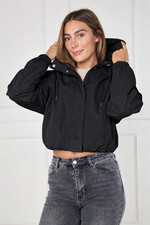 Women's Cropped Zip-Up Hooded